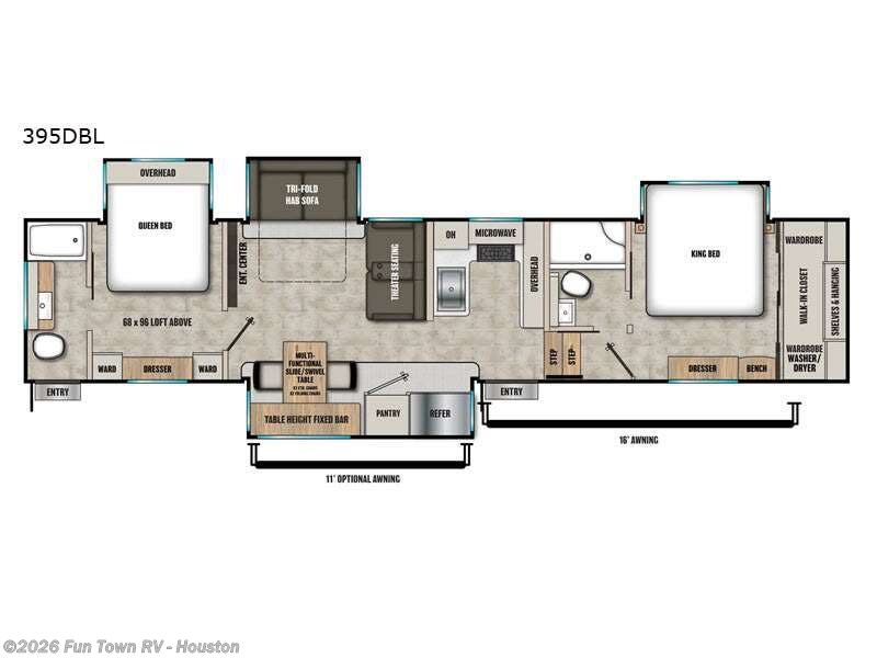 2026 Coachmen Brookstone 395DBL - New Fifth Wheel For Sale by Fun Town RV - Houston in Wharton, Texas features Slideout