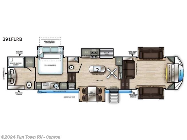 2022 Forest River Sierra 391FLRB - New Fifth Wheel For Sale by Fun Town RV - Conroe in Conroe, Texas features Slideout