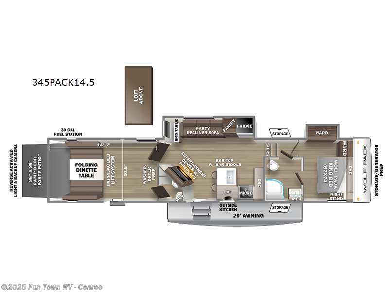 2023 Forest River Cherokee Wolf Pack 345Pack14.5 RV for Sale in Conroe ...