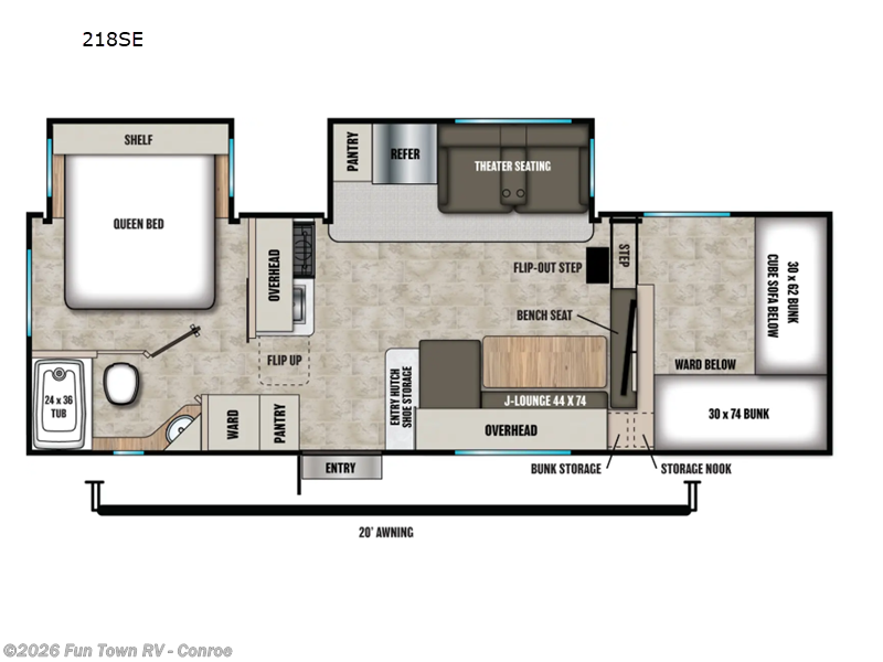 2026 Coachmen Chaparral Lite 218SE - New Fifth Wheel For Sale by Fun Town RV - Conroe in Conroe, Texas features Slideout