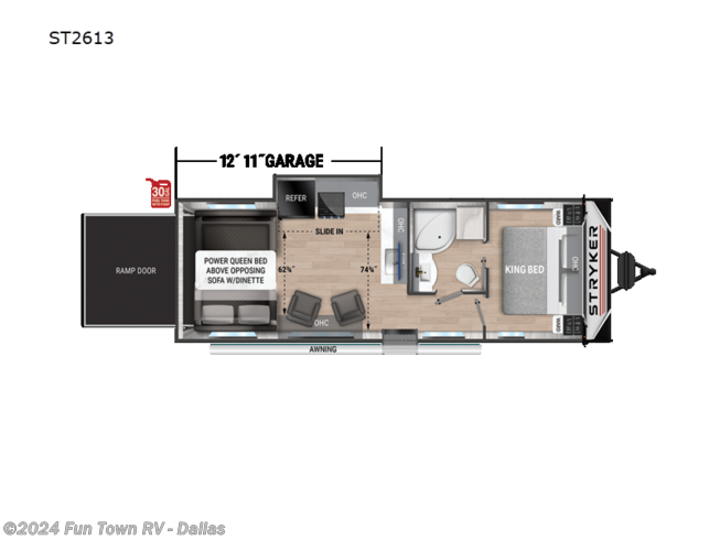 2023 Cruiser RV Stryker ST2613 - New Toy Hauler For Sale by Fun Town RV - Dallas in Rockwall, Texas