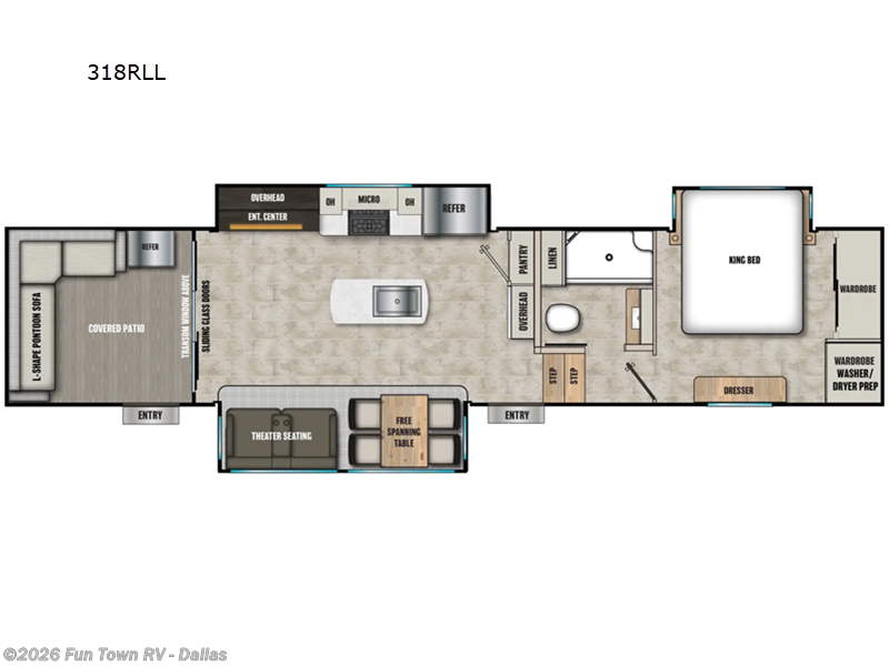 2025 Coachmen Brookstone 318RLL - Used Fifth Wheel For Sale by Fun Town RV - Dallas in Rockwall, Texas features Slideout