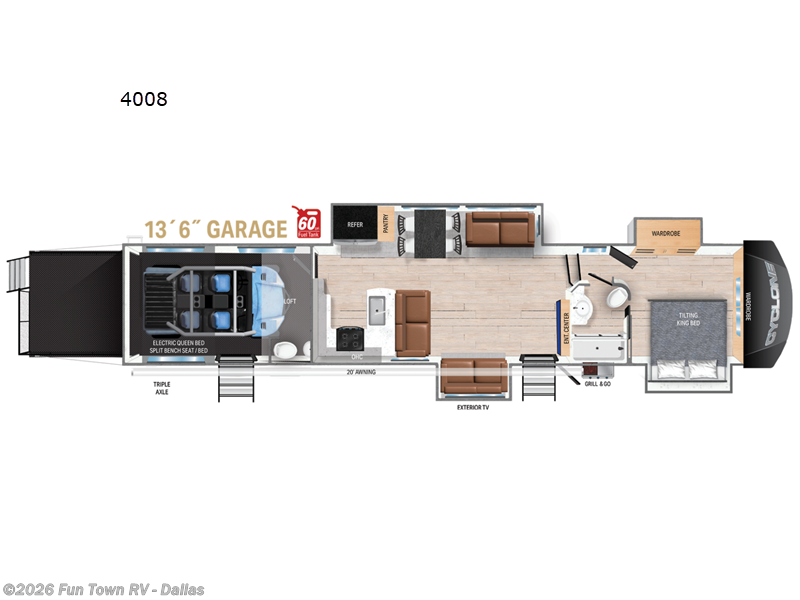 2025 Heartland Cyclone 4008 - New Toy Hauler For Sale by Fun Town RV - Dallas in Rockwall, Texas features Slideout