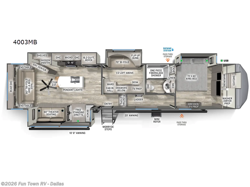 2026 Forest River Sierra 4003MB - New Fifth Wheel For Sale by Fun Town RV - Dallas in Rockwall, Texas features Slideout