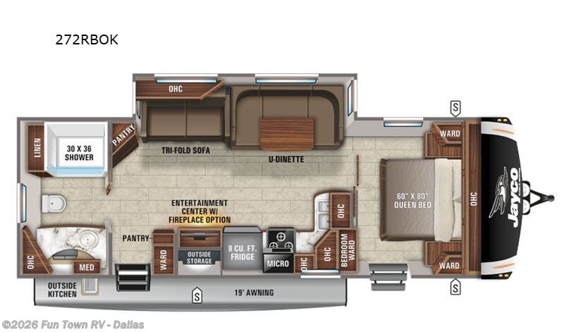 2021 Jayco Eagle 272RBOK - Used Travel Trailer For Sale by Fun Town RV - Dallas in Rockwall, Texas features Slideout
