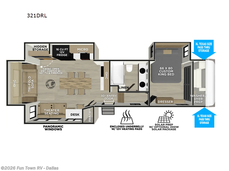 2026 Forest River Salem Hemisphere 321DRL - New Fifth Wheel For Sale by Fun Town RV - Dallas in Rockwall, Texas features Slideout