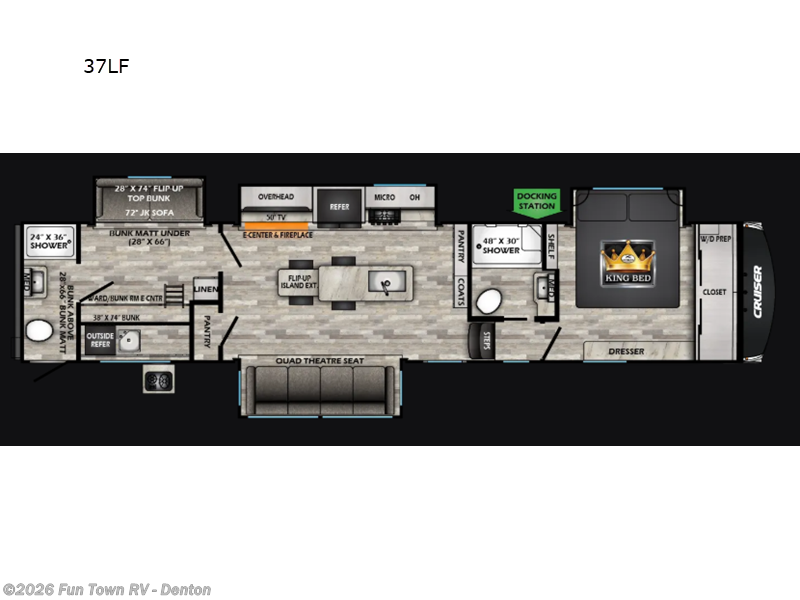 2025 CrossRoads Cruiser 37LF - New Fifth Wheel For Sale by Fun Town RV - Denton in Denton, Texas features Slideout