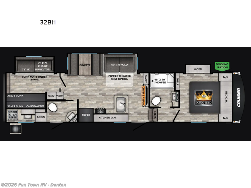 2025 CrossRoads Cruiser 32BH - New Fifth Wheel For Sale by Fun Town RV - Denton in Denton, Texas features Slideout