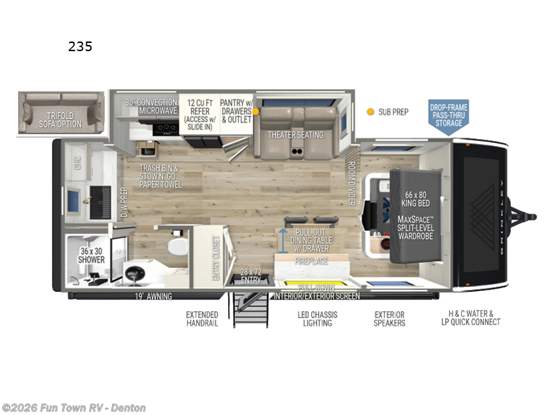 2026 Brinkley RV Model I 235 - New Travel Trailer For Sale by Fun Town RV - Denton in Denton, Texas features Slideout