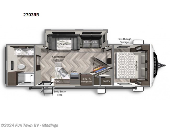 2022 Dutchmen Astoria 2703RB - New Travel Trailer For Sale by Fun Town RV -Giddings in Giddings, Texas features Slideout