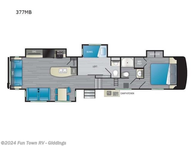 2022 Heartland Milestone 377MB - New Fifth Wheel For Sale by Fun Town RV -Giddings in Giddings, Texas features Slideout