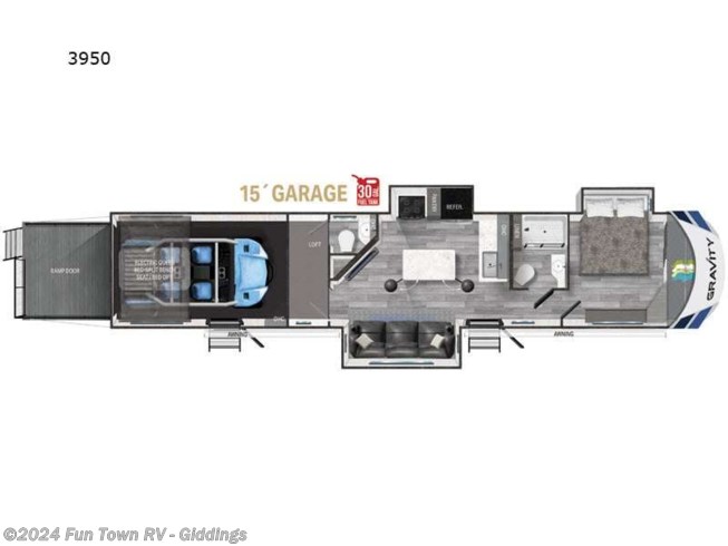 2023 Heartland Gravity 3950 - New Toy Hauler For Sale by Fun Town RV - Giddings in Giddings, Texas