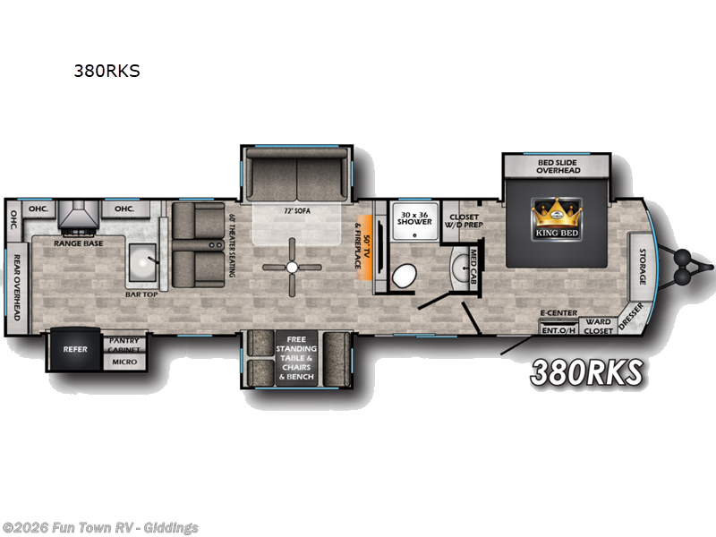 2025 CrossRoads Hampton 380RKS - New Destination Trailer For Sale by Fun Town RV - Giddings in Giddings, Texas features Slideout