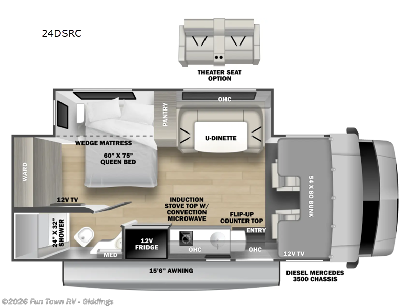 2025 Forest River Solera 24DSRC - New Class C For Sale by Fun Town RV - Giddings in Giddings, Texas features Slideout