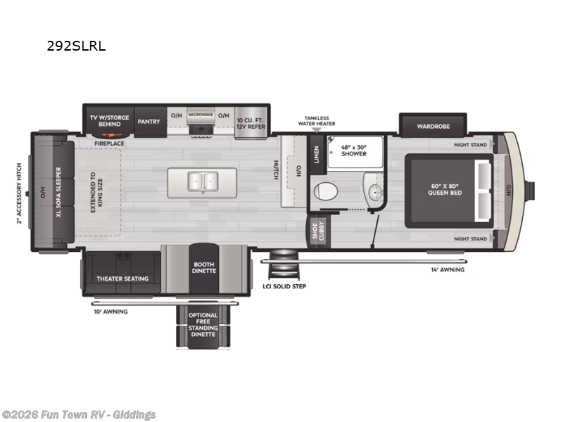 2025 Keystone Arcadia Super Lite 292SLRL - New Fifth Wheel For Sale by Fun Town RV - Giddings in Giddings, Texas features Slideout