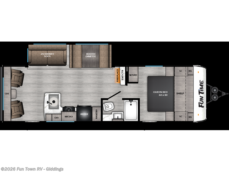2026 CrossRoads Fun Time 265RL - New Travel Trailer For Sale by Fun Town RV - Giddings in Giddings, Texas