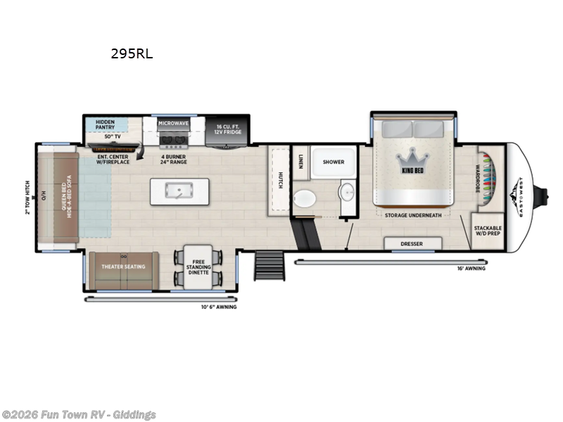 2026 East to West Tandara 295RL - New Fifth Wheel For Sale by Fun Town RV - Giddings in Giddings, Texas features Slideout