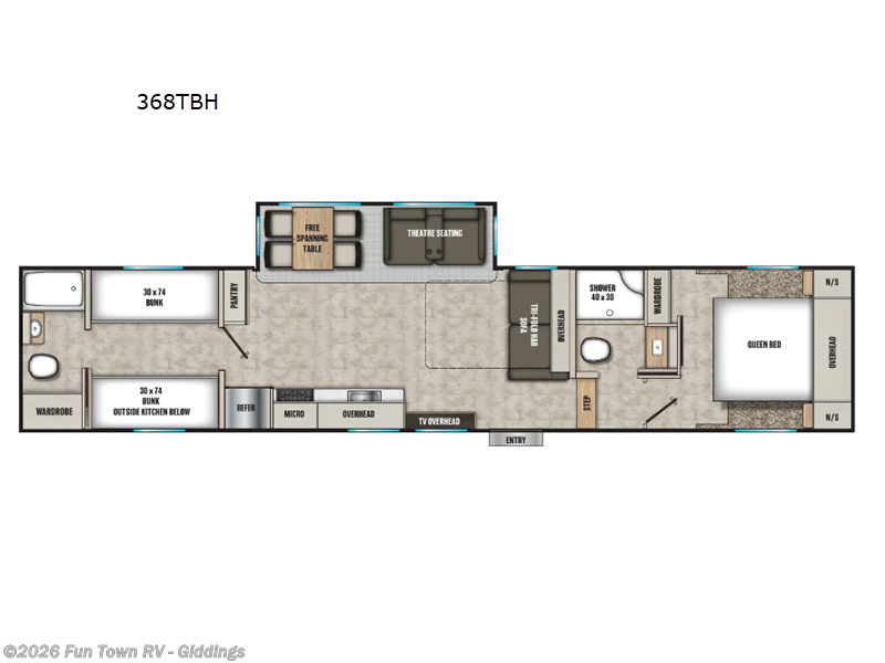 2025 Coachmen Chaparral Lite 368TBH - Used Fifth Wheel For Sale by Fun Town RV - Giddings in Giddings, Texas features Slideout