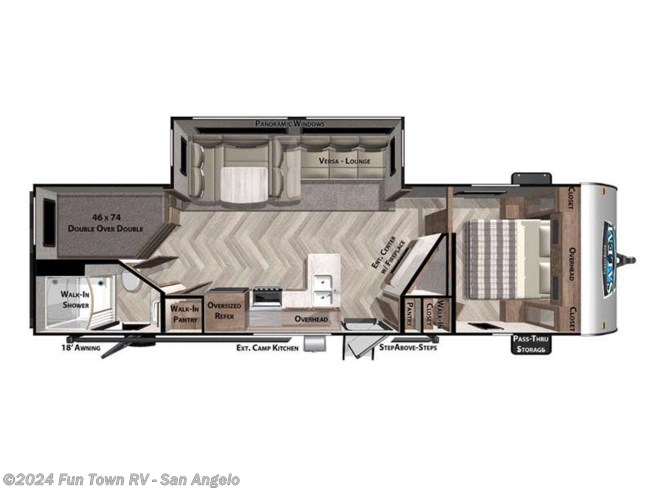 2022 Forest River Salem 26DBUD - New Travel Trailer For Sale by Fun Town RV - San Angelo in San Angelo, Texas features Slideout