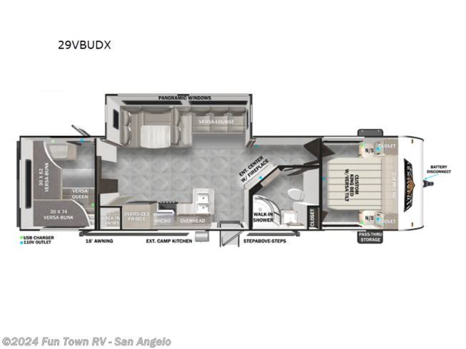 2024 Forest River Wildwood 29VBUDX - New Travel Trailer For Sale by Fun Town RV - San Angelo in San Angelo, Texas