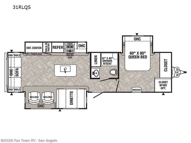 2022 Palomino Puma 31RLQS - Used Travel Trailer For Sale by Fun Town RV - San Angelo in San Angelo, Texas features Slideout