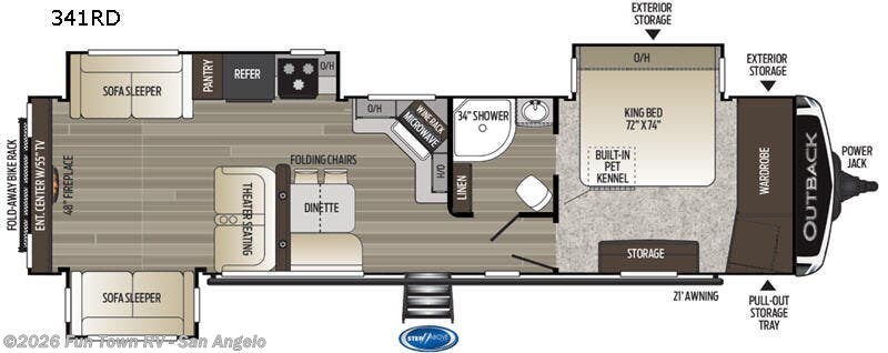 2019 Keystone Outback 341RD - Used Travel Trailer For Sale by Fun Town RV - San Angelo in San Angelo, Texas features Slideout