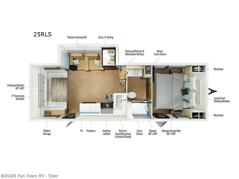 2026 Winnebago Thrive 25RLS - New Travel Trailer For Sale by Fun Town RV - Tyler in Mineola, Texas features Slideout