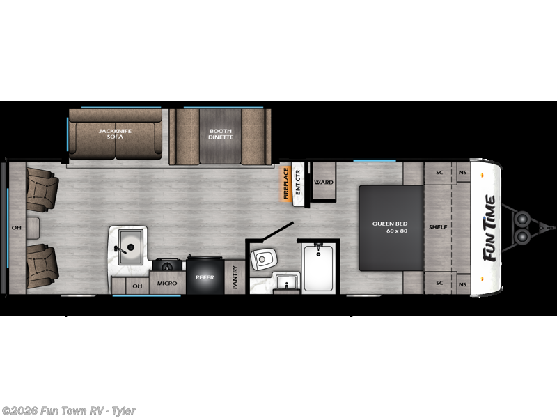 2026 CrossRoads Fun Time 265RL - New Travel Trailer For Sale by Fun Town RV - Tyler in Mineola, Texas