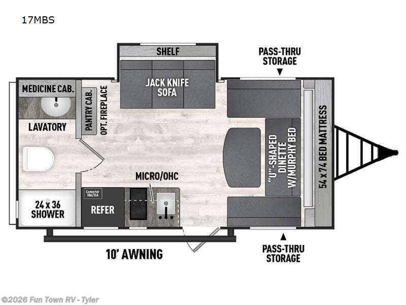 2024 Coachmen Clipper 17MBS - Used Travel Trailer For Sale by Fun Town RV - Tyler in Mineola, Texas features Slideout