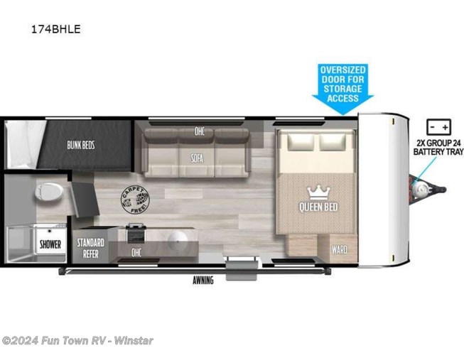 2024 Forest River Wildwood FSX 174BHLE - New Travel Trailer For Sale by Fun Town RV - Winstar in Thackerville, Oklahoma