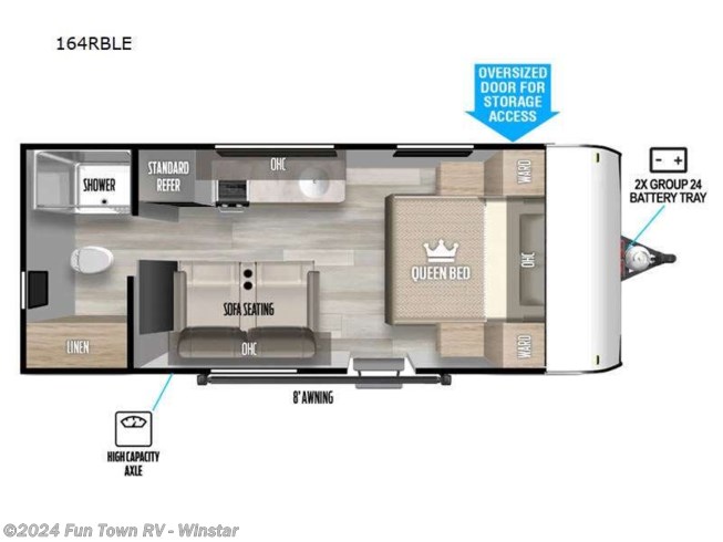 2024 Forest River Wildwood FSX 164RBLE - New Travel Trailer For Sale by Fun Town RV - Winstar in Thackerville, Oklahoma