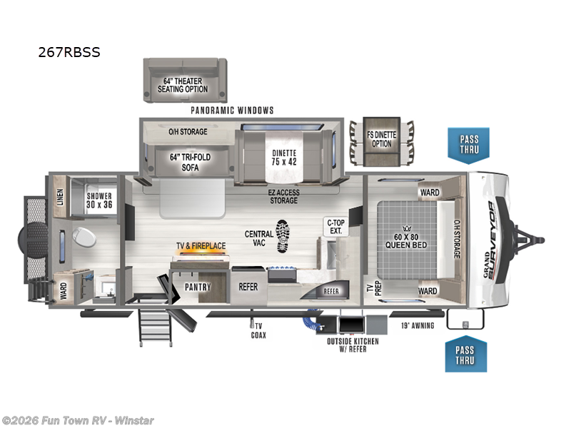 2023 Forest River Grand Surveyor 267RBSS - Used Travel Trailer For Sale by Fun Town RV - Winstar in Thackerville, Oklahoma features Slideout