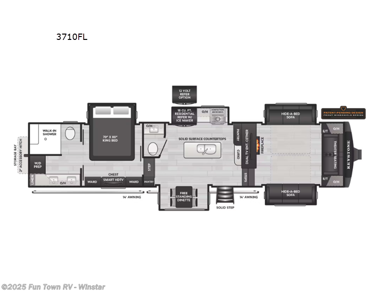2026 Keystone Alpine 3710FL - New Fifth Wheel For Sale by Fun Town RV - Winstar in Thackerville, Oklahoma features Slideout