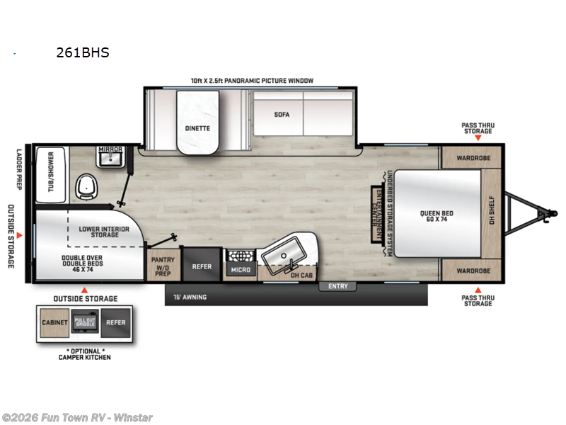 2026 Coachmen Catalina Summit Series 8 261BHS - New Travel Trailer For Sale by Fun Town RV - Winstar in Thackerville, Oklahoma features Slideout