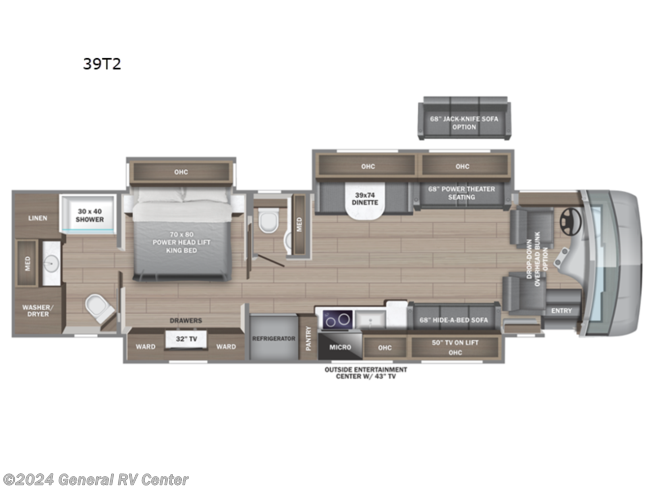 2024 Entegra Coach Reatta XL 39T2 - New Class A For Sale by General RV Center in Ocala, Florida