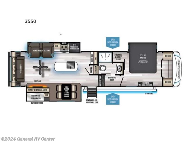 2021 Forest River Cherokee Arctic Wolf Suite 3550 - Used Fifth Wheel For Sale by General RV Center in Ocala, Florida