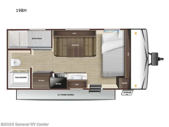 2024 Highland Ridge Open Range Conventional 19BH - New Travel Trailer For Sale by General RV Center in Dover, Florida