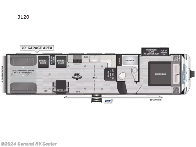 2024 Keystone Fuzion Impact Edition 3120 - New Toy Hauler For Sale by General RV Center in Dover, Florida