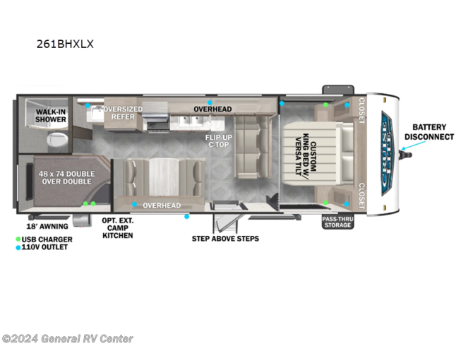 2024 Forest River Salem Cruise Lite 261BHXLX - New Travel Trailer For Sale by General RV Center in Dover, Florida