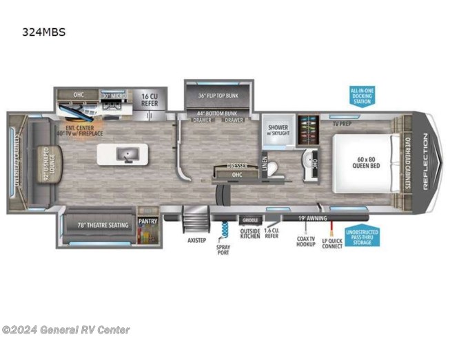 2024 Grand Design Reflection 324MBS - New Fifth Wheel For Sale by General RV Center in Draper, Utah