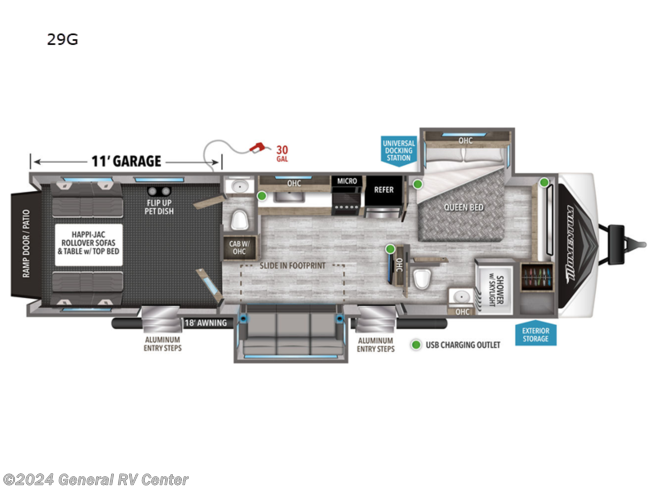 2024 Grand Design Momentum G-Class 29G - New Toy Hauler For Sale by General RV Center in Draper, Utah