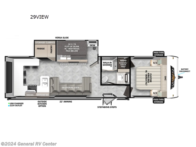 2024 Forest River Wildwood 29VIEW - New Travel Trailer For Sale by General RV Center in Draper, Utah