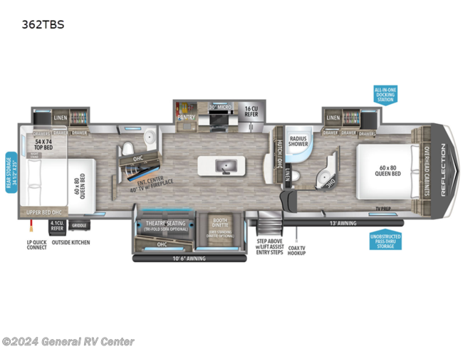 2024 Grand Design Reflection 362TBS - New Fifth Wheel For Sale by General RV Center in Draper, Utah