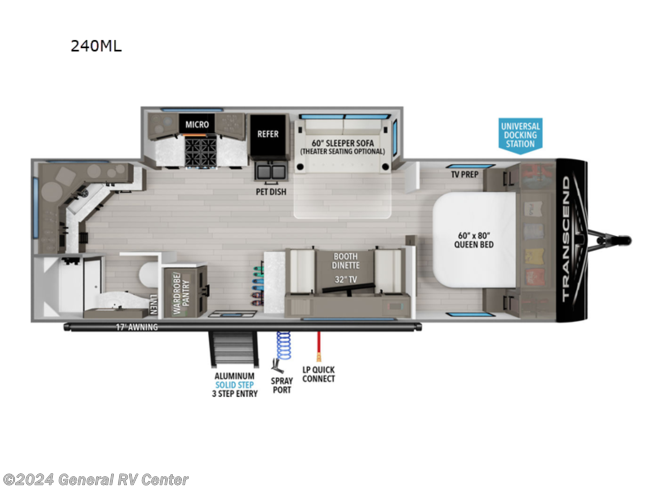 2024 Grand Design Transcend Xplor 240ML - New Travel Trailer For Sale by General RV Center in Draper, Utah