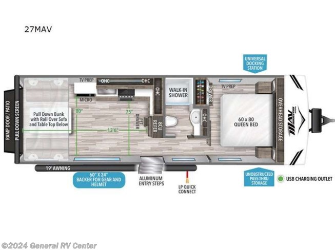 2024 Grand Design Momentum MAV 27MAV - New Toy Hauler For Sale by General RV Center in Draper, Utah