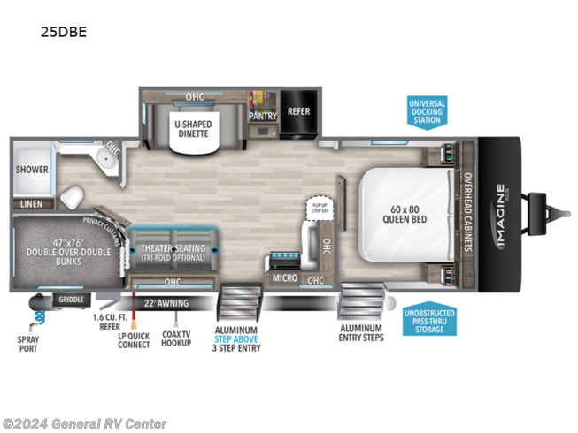 2024 Grand Design Imagine XLS 25DBE - New Travel Trailer For Sale by General RV Center in Draper, Utah