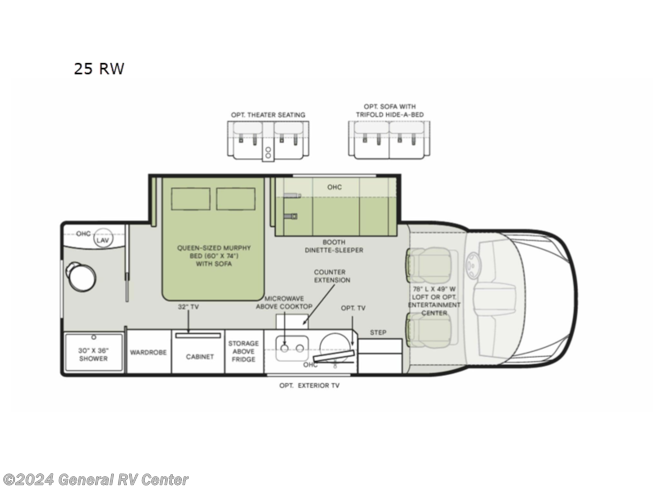 2024 Tiffin Wayfarer 25 RW - New Class C For Sale by General RV Center in Draper, Utah