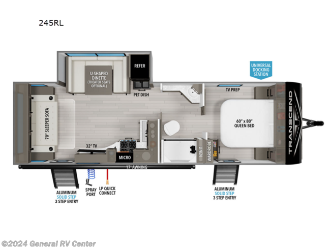 2024 Grand Design Transcend Xplor 245RL - New Travel Trailer For Sale by General RV Center in Draper, Utah
