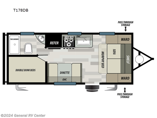2023 Forest River Wildwood Select T178DB - New Travel Trailer For Sale by General RV Center in Draper, Utah