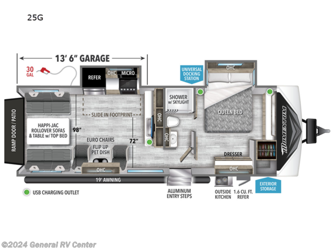 2024 Grand Design Momentum G-Class 25G - New Toy Hauler For Sale by General RV Center in Draper, Utah